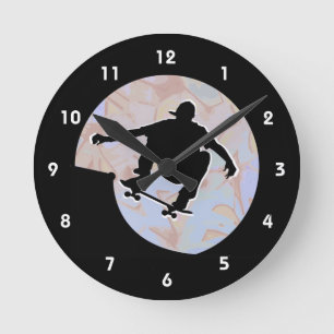 Horloge murale de conception de skis