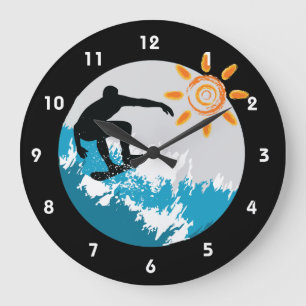 Horloge murale de conception de surf