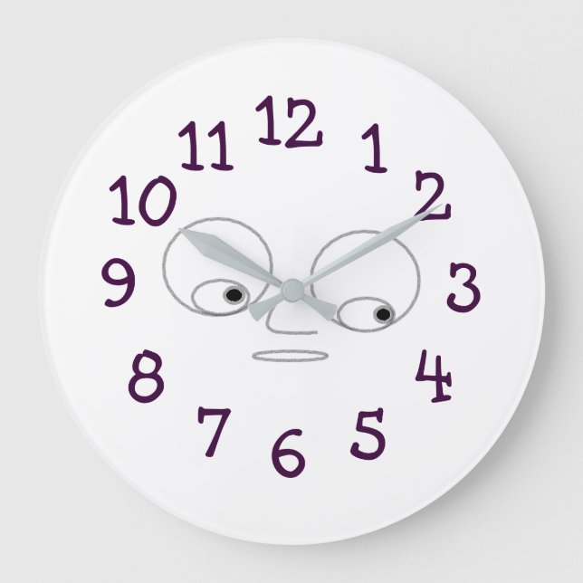Horloge murale de conception de visage amusant (Recto)