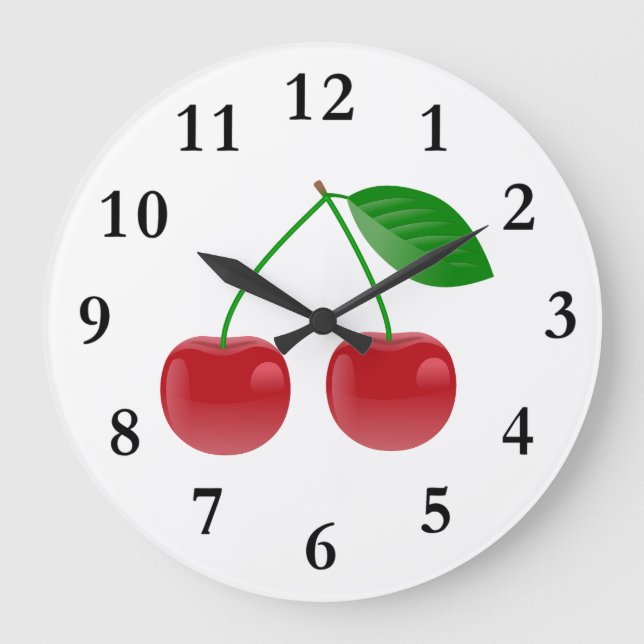 Horloge murale de conception des cerises (Recto)