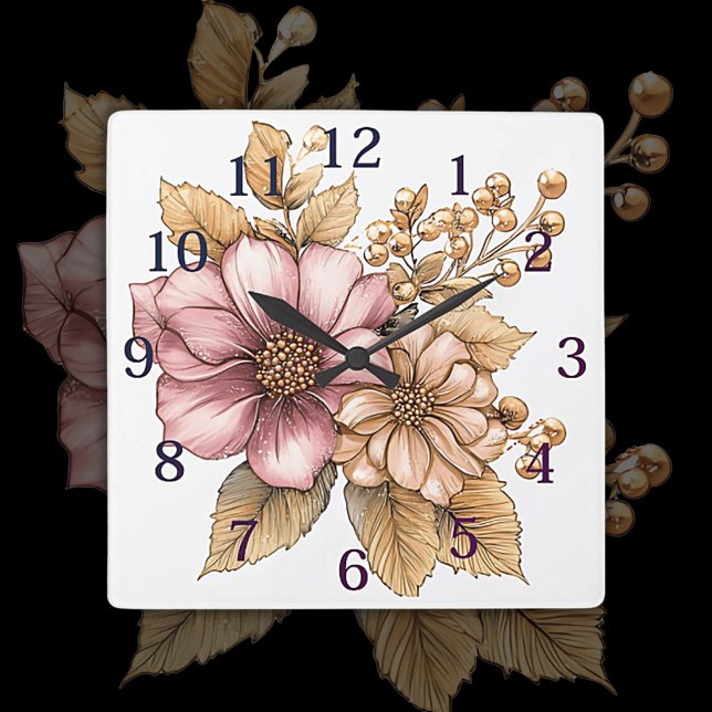 Horloge murale de conception florale (Créateur téléchargé)