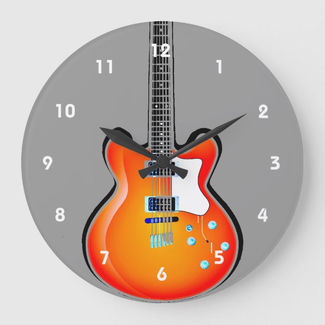 Horloge murale de conception guitare (Recto)