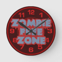 Horloge murale de coutume de zone franche de zombi