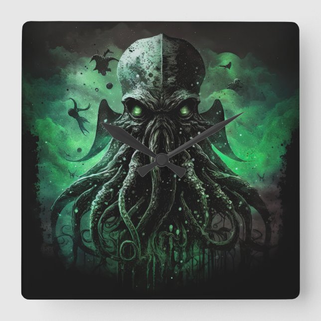 Horloge murale de Cthulhu suspendue (Recto)