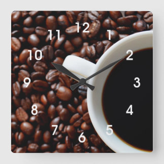 Horloge murale de cuisine de grain de café