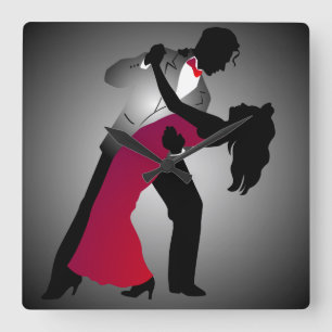 Horloge murale de danseur de salle de bal