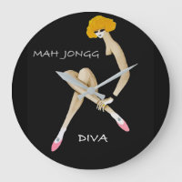 Horloge murale de diva d'heure-milliampère Jongg