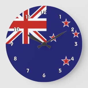 Horloge murale de drapeau de la Nouvelle Zélande