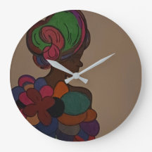 Horloge murale de fée afro-américaine