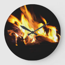 Horloge murale de feu
