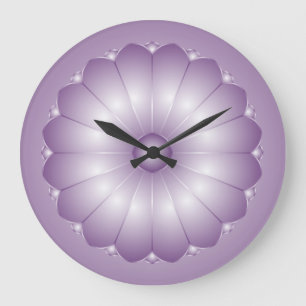 Horloge murale de fleur de coussin de lavande