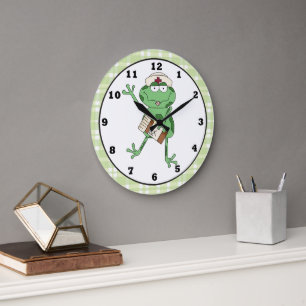 Horloge murale de grenouille d'infirmière