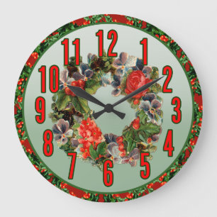 Horloge murale de guirlande de Noël
