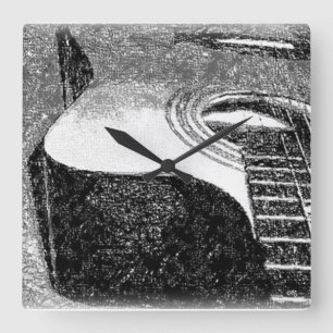 Horloge murale de guitare
