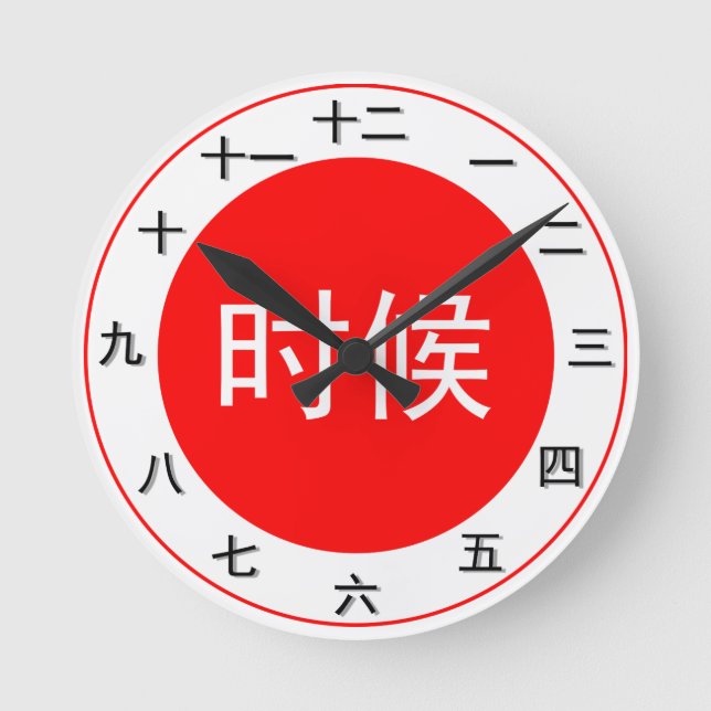 Horloge murale de Hanzi de Chinois (Recto)