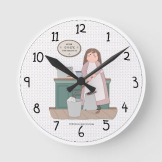 Horloge murale de jour de nettoyage de campagne