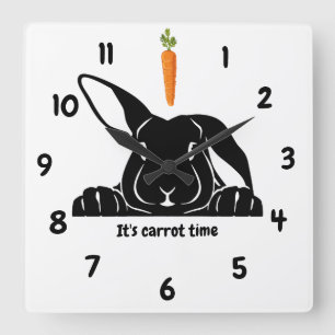 Horloge murale de la carotte de lapin