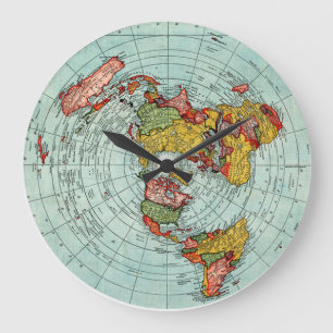 Horloge murale de la carte plate