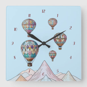 Horloge murale de la crèche à bulle d'air chaud