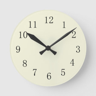 Horloge murale de la cuisine beige