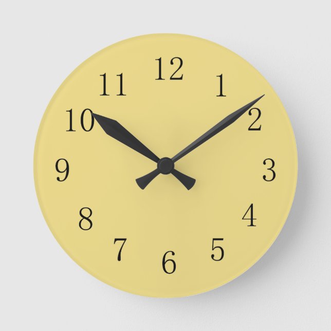 Horloge murale de la cuisine de couleur Buff (Recto)
