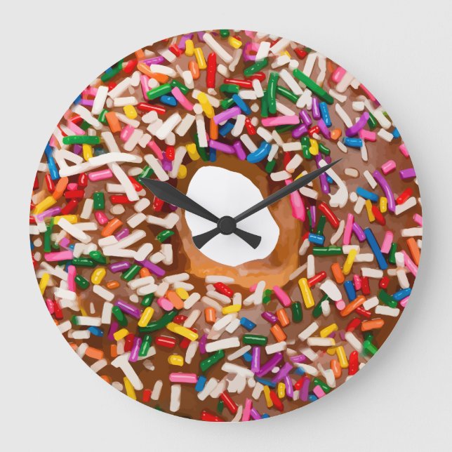 Horloge murale de la cuisine en noix de Doughnut (Recto)