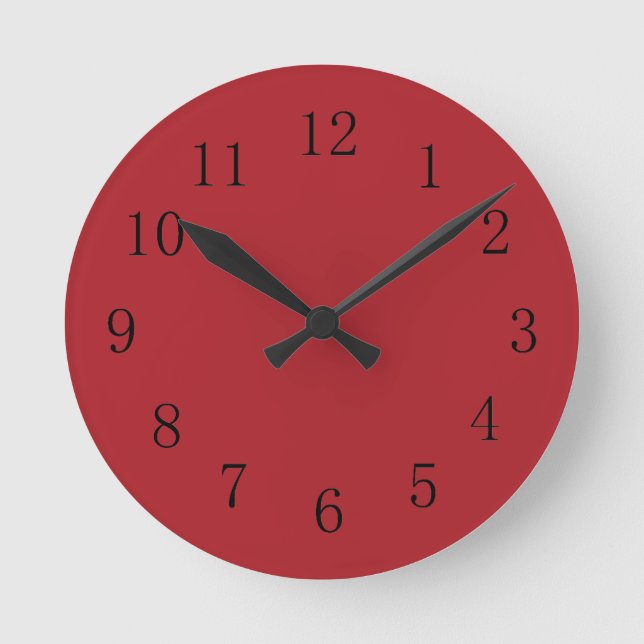 Horloge murale de la cuisine rouge Sangria (Recto)