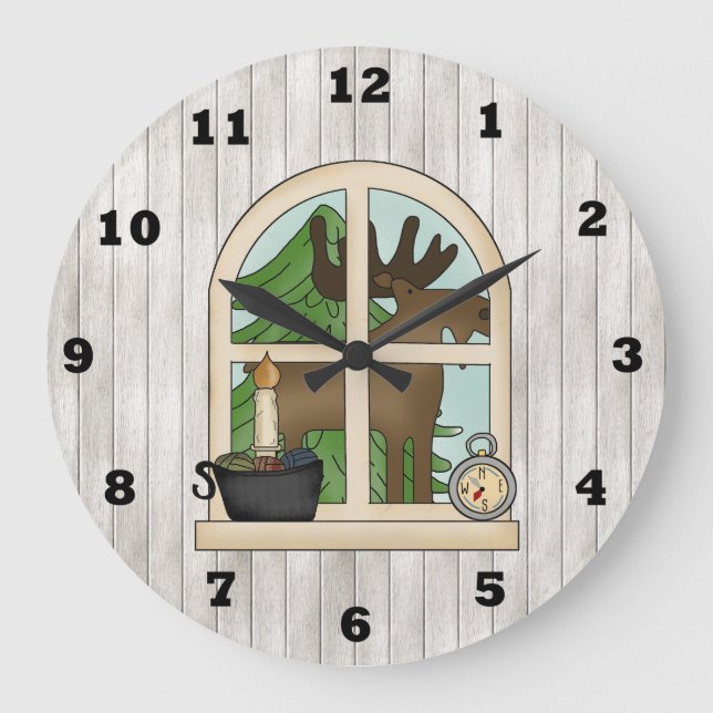 Horloge murale de la fenêtre de l'orignal (Recto)