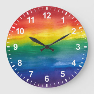 Horloge murale de la fierté arc-en-ciel