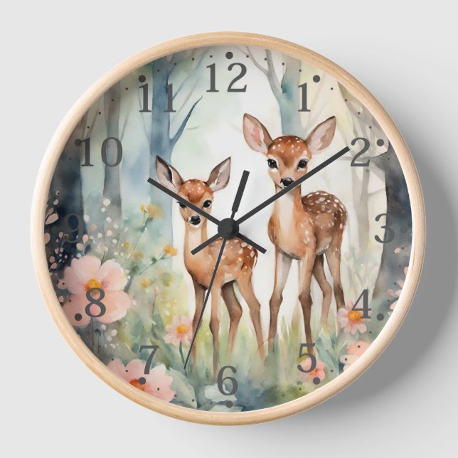 Horloge murale de la forêt personnalisée (Recto)