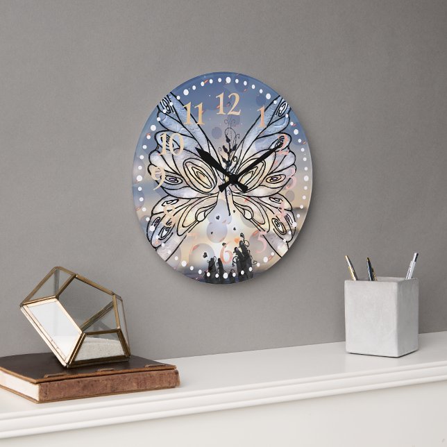 Horloge murale de la liberté des papillons (Créateur téléchargé)