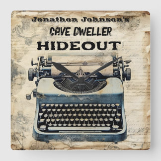 Horloge murale de la machine à écrire