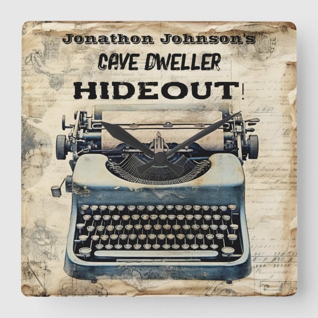 Horloge murale de la machine à écrire (Recto)