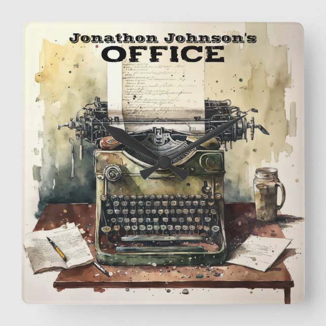 Horloge murale de la machine à écrire (Recto)