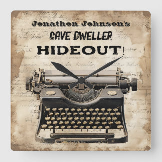 Horloge murale de la machine à écrire rétro