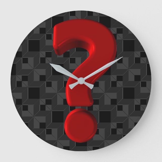 Horloge murale de la marque de question (Recto)