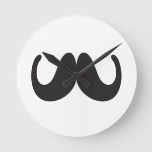Horloge murale de la moustache
