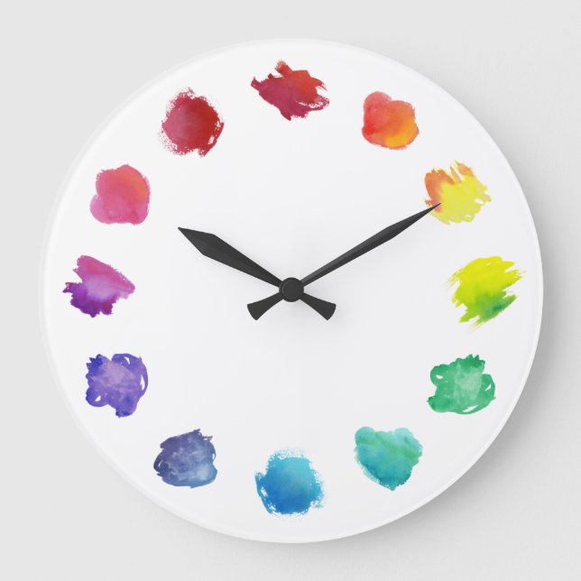 Horloge murale de la palette d'aquarelle de l'arti (Recto)