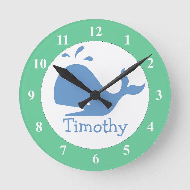 Horloge murale de la pépinière avec empreinte de b (Recto)