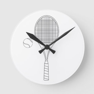Horloge murale de la raquette de tennis