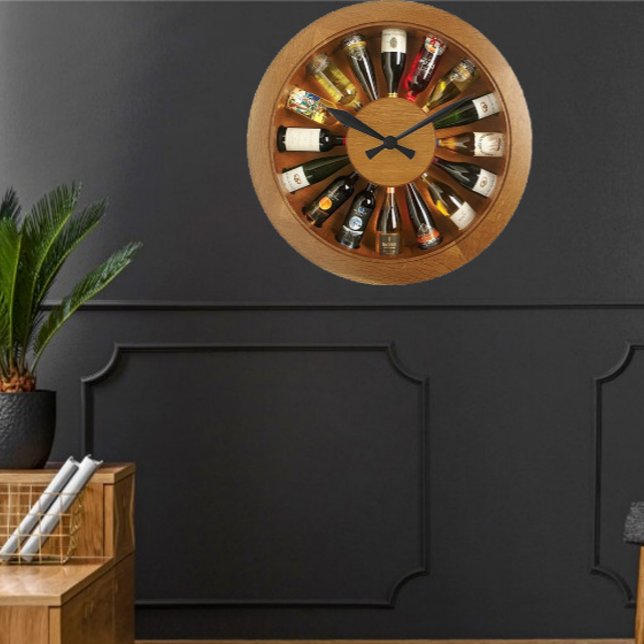 horloge murale de la roue de liqueur en bois (Créateur téléchargé)