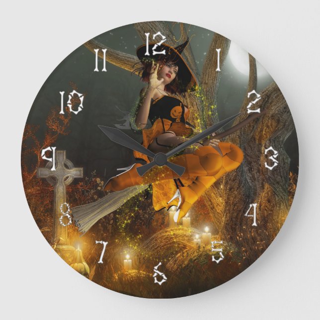 Horloge murale de la veille de Hallowe d'automne (Recto)