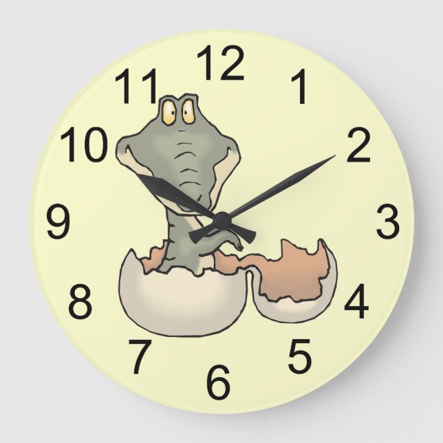 Horloge murale de l'alligator bébé (Recto)