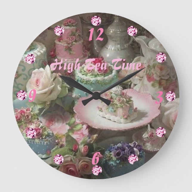Horloge murale de l'après-midi High Tea Time (Recto)