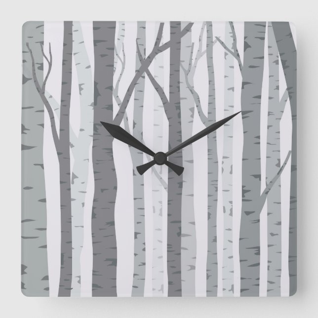 Horloge murale de l'arbre à bouleau (Recto)