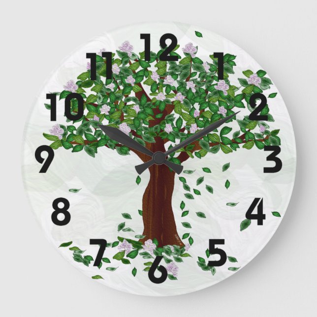 Horloge murale de l'arbre Magnolia (Recto)