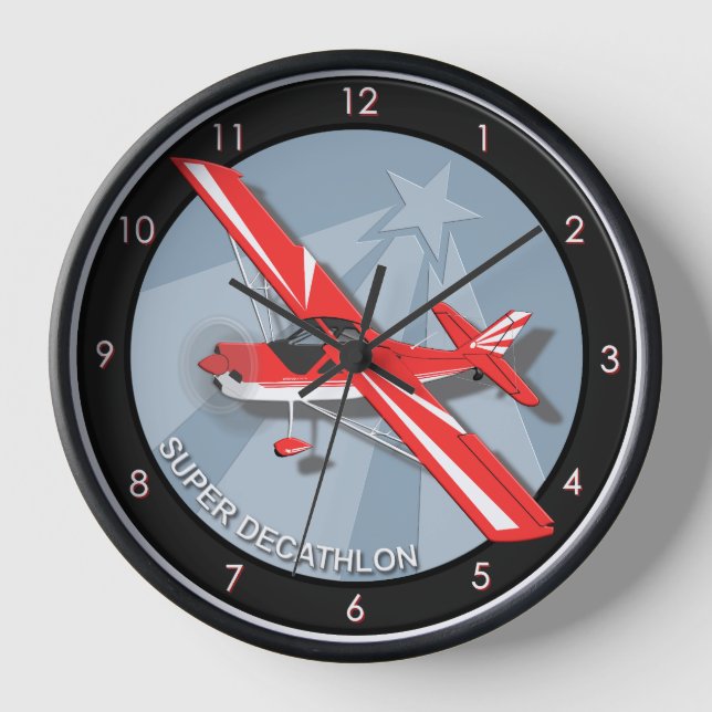 Horloge murale de l'avion acrobatique super-décath (Recto)