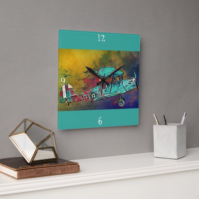 Horloge murale de l'avion classique vintage (Bureau)