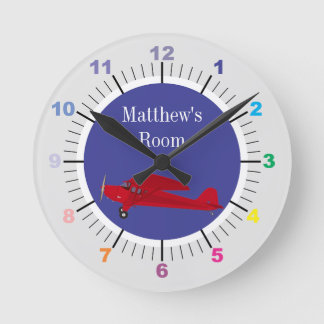 Horloge murale de l'enfant Avion