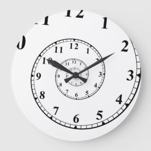 Horloge murale de l'infini spirale à temps Abstra